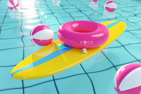 3d-graphics-web-poster-collage-of-summer-holidays-advert-advertise